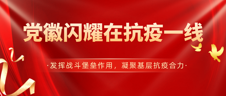 党徽闪耀在抗疫一线丨发挥战斗堡垒作用,凝聚基层抗疫合力